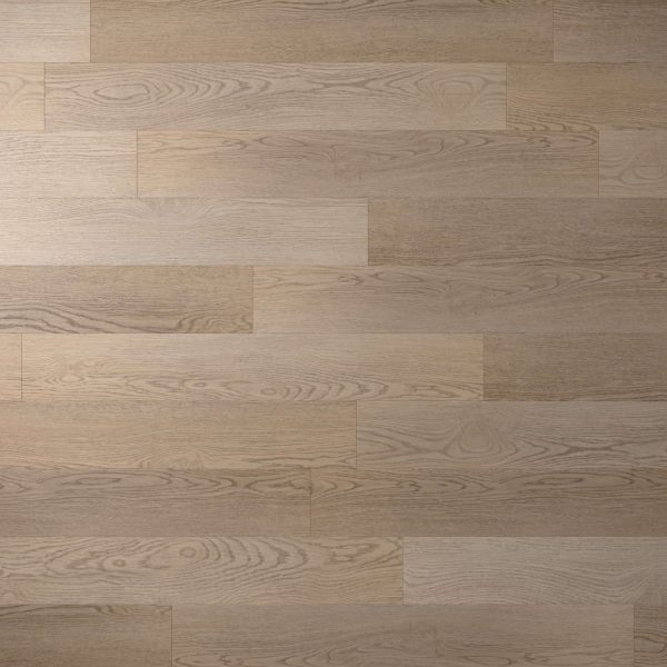 Thorncrest features a light brown wooden floor with a subtle grain pattern and shades of beige and tan in staggered horizontal planks. The smooth, even finish adds elegance to any space.
