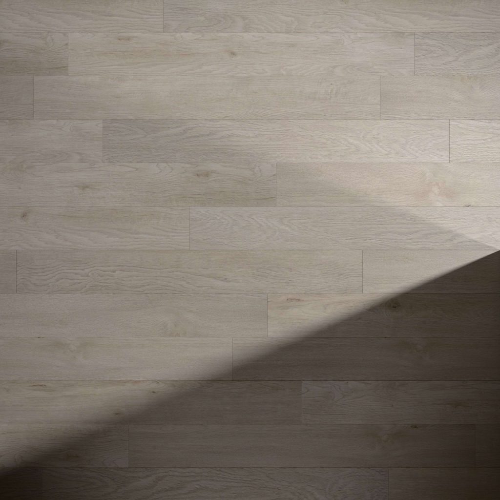 Bluepeter light wood floor with a subtle diagonal shadow in the lower right, accentuating the natural grain and texture of the planks.