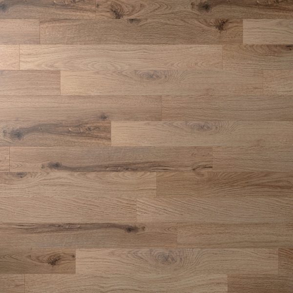 Mooring features light brown wooden planks with a smooth finish, showcasing natural grain patterns and knots, laid in a staggered pattern.