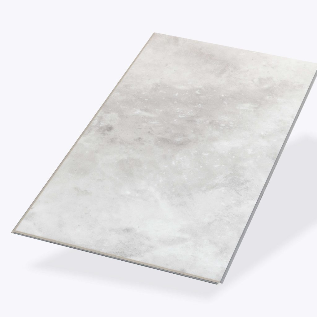 The Capri* tile is rectangular with a light gray, cloudy pattern and a smooth surface, displayed against a plain white background.