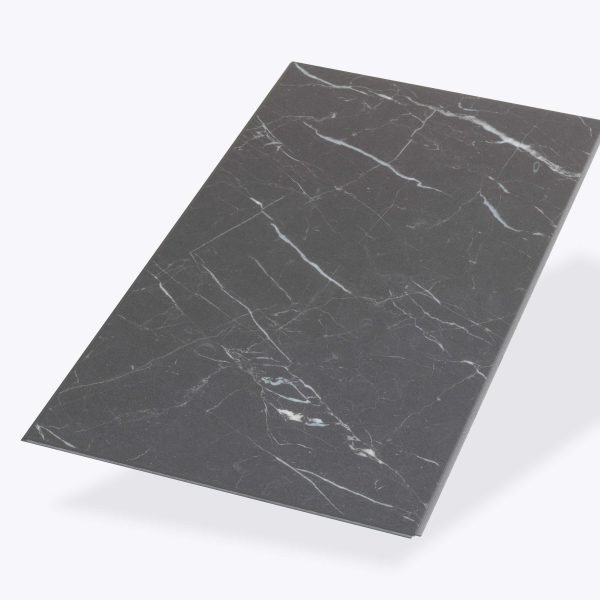 Nero is a rectangular dark gray tile with white marble-like veining, shown on a light gray background.
