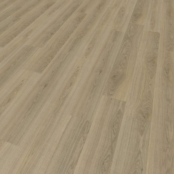 Genoa Oak features long, parallel planks in a light brown wood tone with visible grain patterns and knots. The clean, smooth surface highlights its natural oak texture.