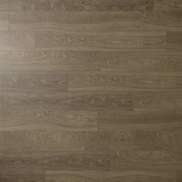 Burlington Oak features a light brown hue with natural grain patterns and subtle color variations in a horizontal plank layout. Its smooth matte finish delivers a warm, inviting look.