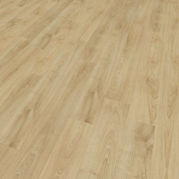 Sedona Oak* features a light-colored wooden floor with a natural grain pattern and subtle tone variations. Its smooth, polished surface creates a clean, bright appearance.