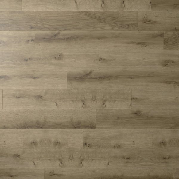 Austin Oak* features light brown wood with a natural grain and visible knots, arranged in a staggered plank layout. The smooth matte finish creates a modern, warm appearance.