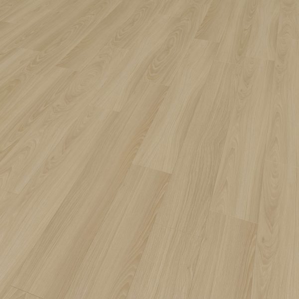 Westwood Oak features light-colored wood flooring with a natural grain pattern in a staggered plank layout. The smooth, clean surface creates a warm and inviting appearance in any space.