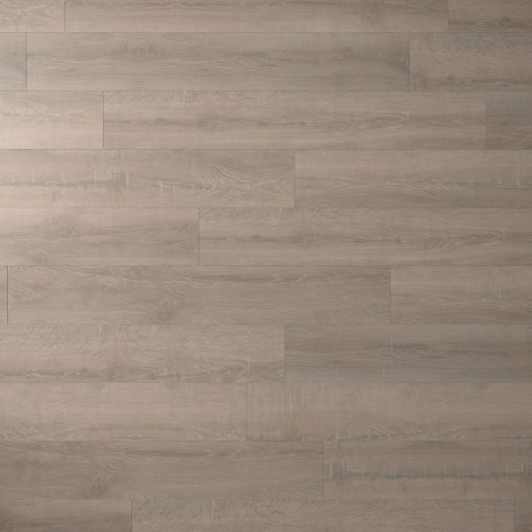 Beverley Oak features light brown wood with a subtle grain and matte finish; its rectangular planks are laid in a staggered pattern, creating a modern, clean look.