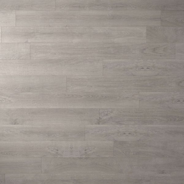 Venice Oak Grey features light gray wooden flooring with a horizontal plank pattern, subtle wood grain texture, and a smooth matte finish. Evenly aligned planks create a modern, clean look.