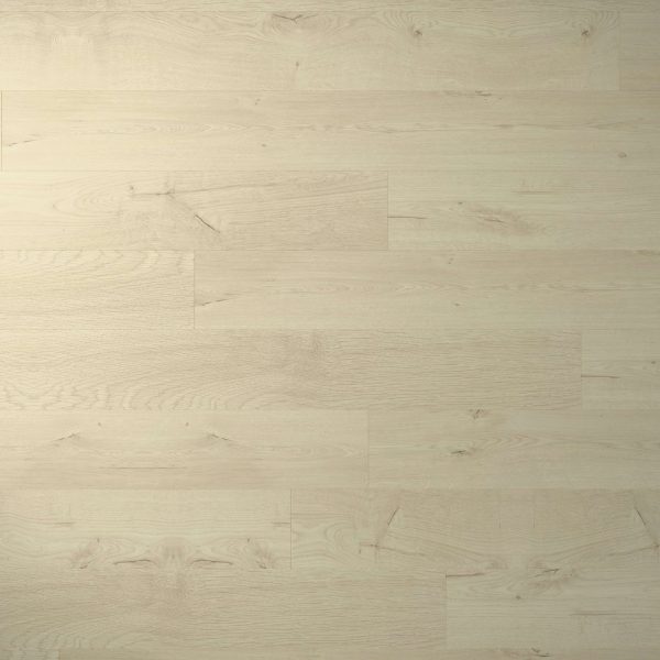 Minerva Oak features light-colored wooden planks with a smooth finish and visible natural grain and knots, arranged horizontally for a clean, modern look.