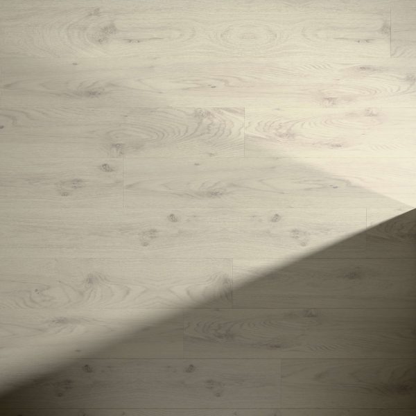 Notus Oak features a light-colored wooden floor with distinct wood grain patterns. A diagonal shadow accents the lower right corner, creating contrast with the illuminated top left area.