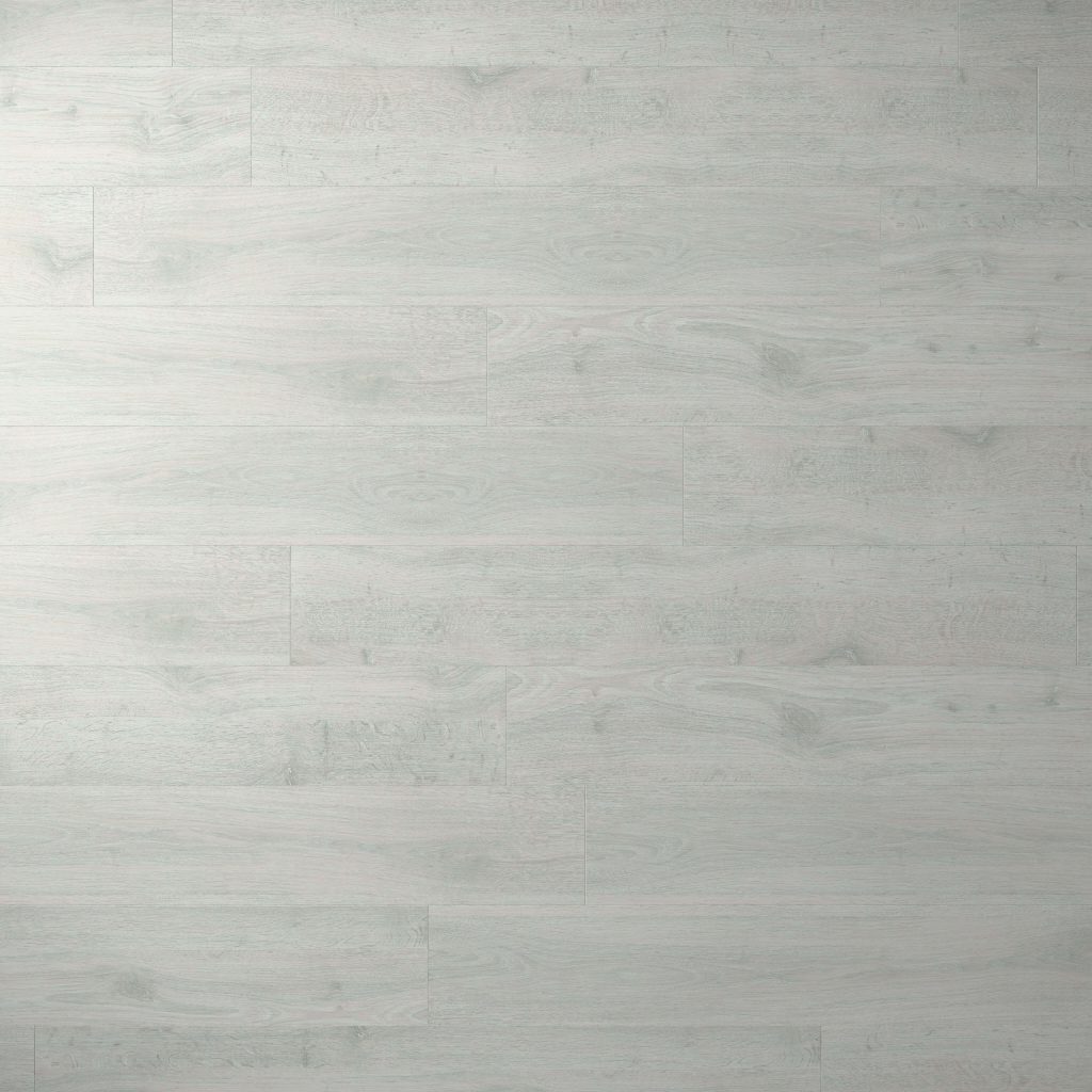 Laneffe Oak features a light grey wooden floor with subtle grain patterns and horizontal plank lines, offering a smooth, modern look. The even texture shows minimal knots or imperfections for a clean appearance.
