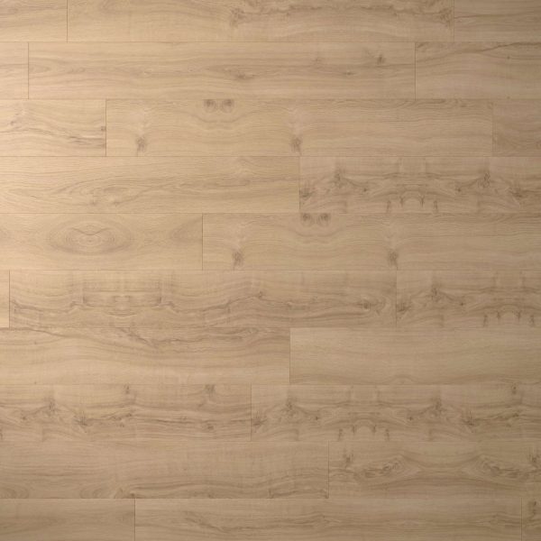 Prescott features light brown wooden planks with a smooth, matte finish. Subtle wood grain patterns and natural knots add warmth and character for a naturally inviting look.
