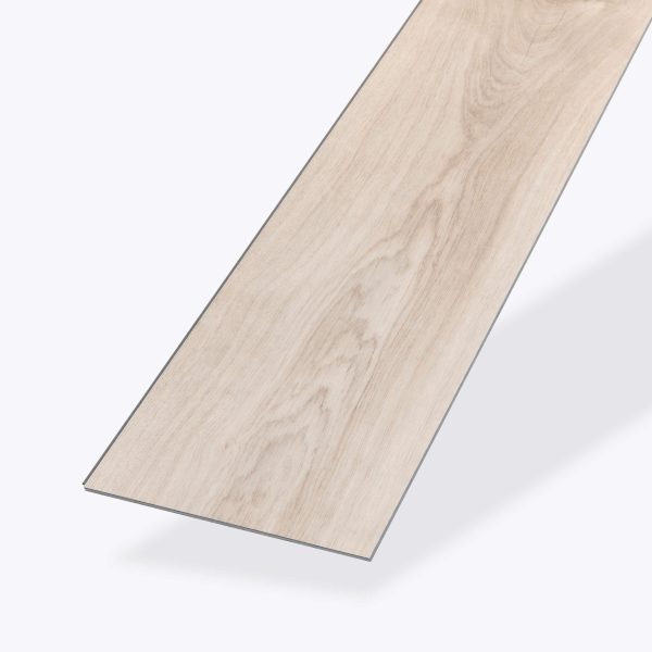 The Elkington vinyl flooring plank is rectangular with a light wood-look finish, featuring subtle beige and tan wood grain patterns. It is shown on a plain white background.