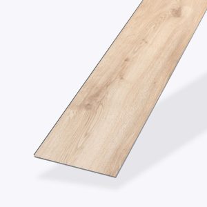 A single Wayne* plank of rectangular, light wood-colored flooring with a natural grain pattern is displayed on a plain white background.